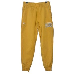 Paper Planes mens yellow pull-on terry joggers size S